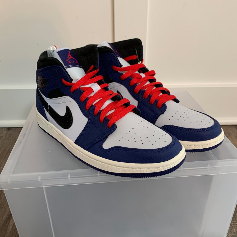 🔥BRAND NEW🔥 Jordan 1 Mid Deep Royal Blue Black